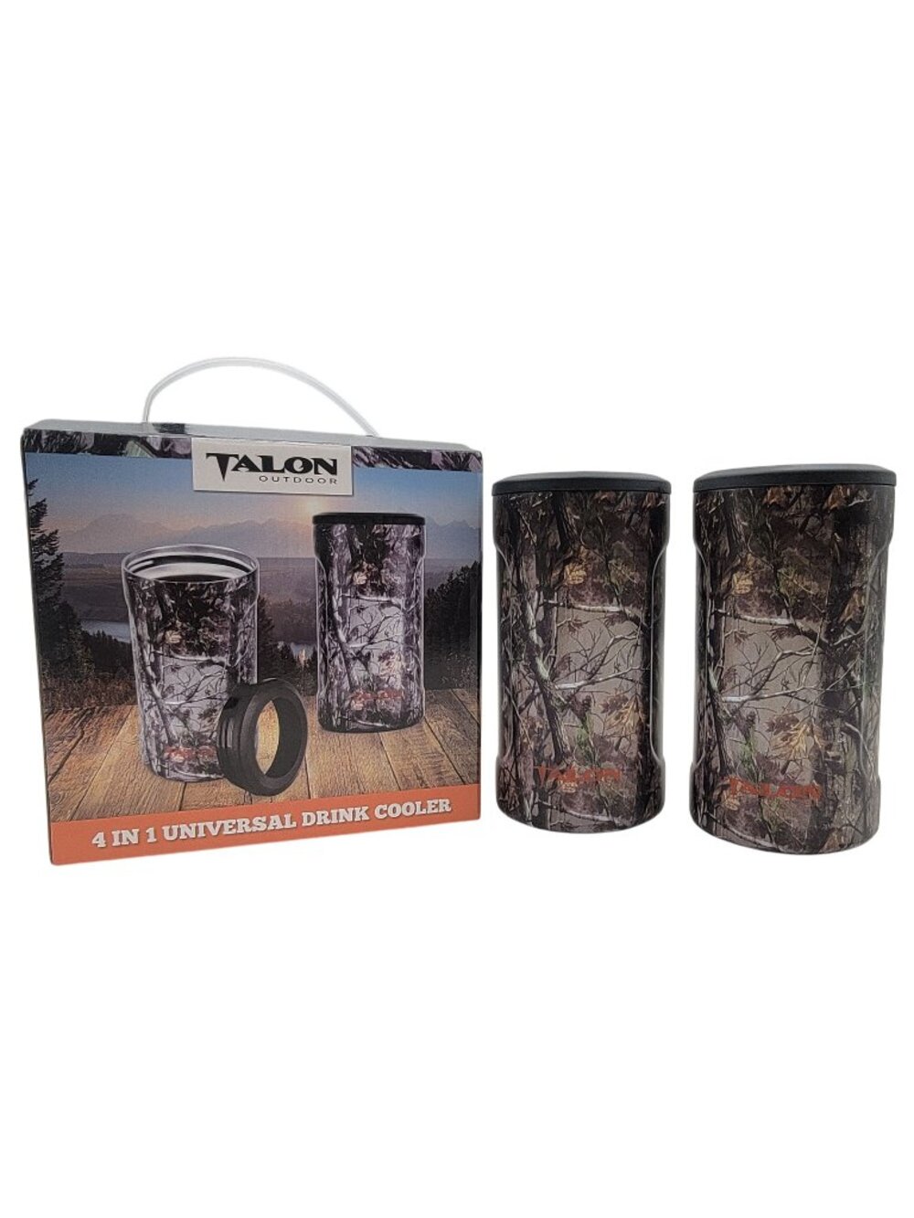 Talon Outdoor Camo 4 In 1 Universal Drink Cooler Can Bottle Camouflage